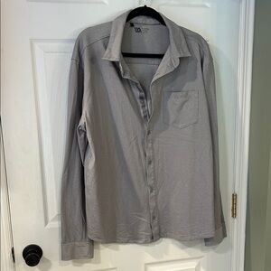 VRST Men's Casual Button-Down Shirt in Gray